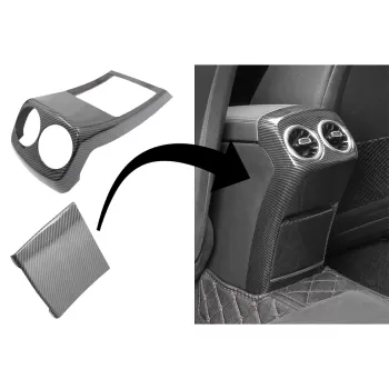 Rear Armrest Box Air Outlet Trim Cover suitable for Mercedes A-Class W177 V177 (2018-Up) Carbon Fiber