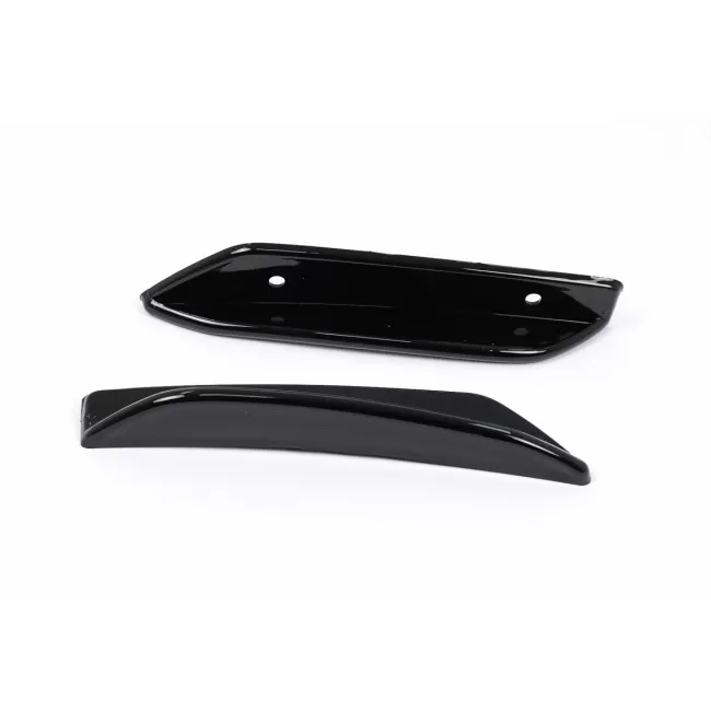 Front Bumper Flaps Side Fins Flacs suitable for Mercedes A Class W177 V177 (04.2018-2022) with Front Bumper Lip Extension A35 Design Black Edition