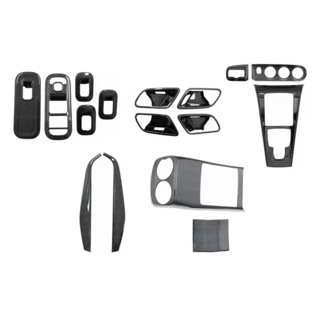 Complet Kit Interior Frames Decorative suitable for Mercedes A W177 V177 (2018-up) with Rear Armrest Box Air Outlet Trim Cover Carbon Film
