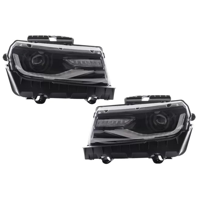 Headlights LED DRL suitable for Chevrolet Camaro Mk5 Facelift (2014-2015) Sequential Amber Dynamic Turning Lights Conversion to 2016+ Look