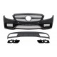 Front Bumper & Diffuser with Muffler Tips Black suitable for Mercedes C-Class W205 S205 (2014-2018) C63 Design