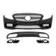 Front Bumper & Diffuser with Muffler Tips Chrome suitable for Mercedes C-Class W205 S205 (2014-2018) C63 Design