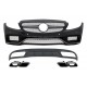 Front Bumper & Diffuser with Muffler Tips Chrome suitable for Mercedes C-Class W205 S205 (2014-2018) C63 Look