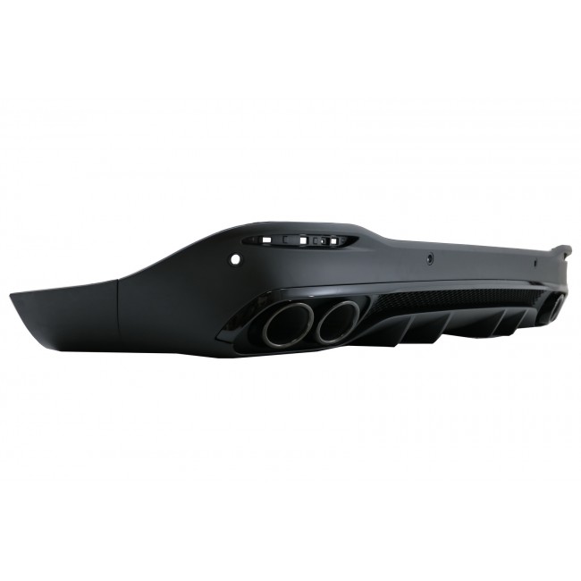Rear Diffuser with Black Exhaust Muffler Tips suitable for Mercedes GLE W167 SUV V167 Sport Line (2019-Up) GLE53 Design Night Package