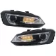 Headlights suitable for VW Polo MK5 6R 6C 61 (2011-2017) LED Light Bar Devil Eye Look RHD