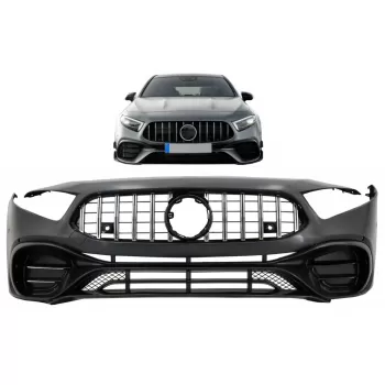 Front Bumper suitable for Mercedes A-Class W177 Hatchback / V177 Sedan (2018-2022) A45 Design