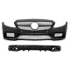 Front Bumper with Diffuser Double Outlet and Exhaust Tips suitable for Mercedes C-Class C205 Coupe A205 Cabriolet (2014-2019) C63 Design