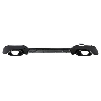 Rear Bumper Valance Diffuser With Exhaust Tips suitable for BMW 3 Series G20 G28 Sedan G21 Touring (2019-up) M340i M Look Carbon