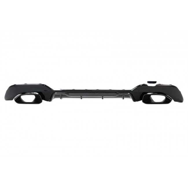 Rear Bumper Valance Diffuser With Exhaust Tips suitable for BMW 3 Series G20 G28 Sedan G21 Touring (2019-up) M340i M Look Carbon