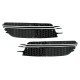 Bumper Side Grilles Covers suitable for Audi A6 C7 4G (2012-2015) RS Design Black with Brushed Aluminium Insertions