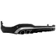 Rear Diffuser with Silver Exhaust Muffler Tips suitable for Mercedes GLC SUV X253 Facelift (2020-) GLC43 Design