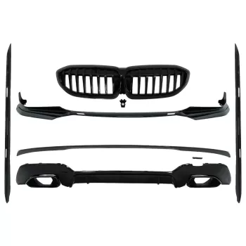 Complete Body Kit Extensions suitable for BMW 3 Series G20 Sedan (2018-2022) M340i Design Black Tips