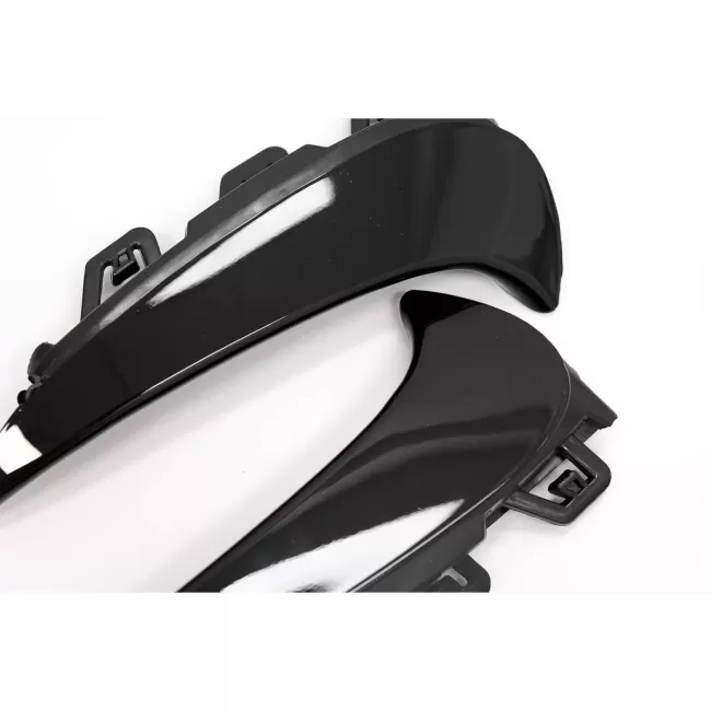 Rear Bumper Aero Flaps Flics Side Fins suitable for Mercedes GLA SUV H247 (2020-up) Sport Line Piano Black