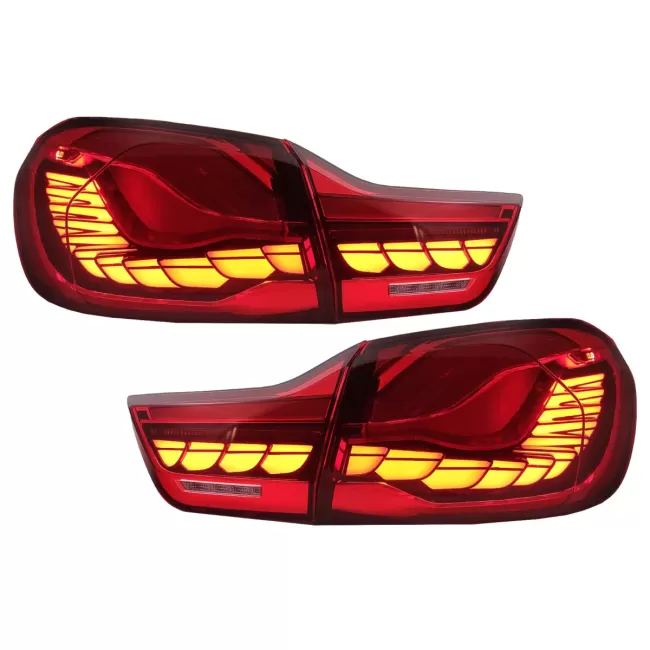 OLED Taillights suitable for BMW 4 Series F32 F33 F36 M4 F82 F83 (2013-03.2019) Red Clear with Dynamic Sequential Turning Light