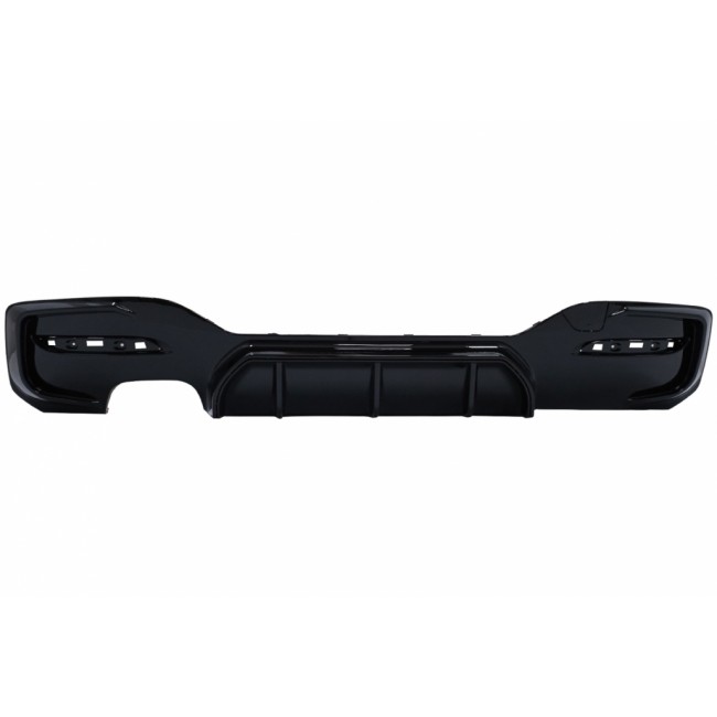 Front Bumper Lip Spoiler suitable for BMW 1 Series F20 F21 LCI (2015-2019) with Rear Bumper Spoiler Valance Diffuser and Side Skirts Extensions Hatchback M Sport Piano Black