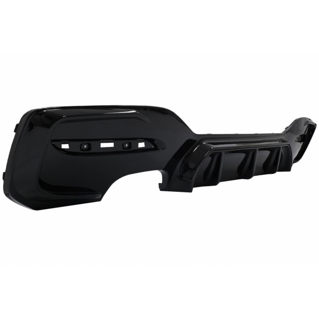 Front Bumper Lip Spoiler suitable for BMW 1 Series F20 F21 LCI (2015-2019) with Rear Bumper Spoiler Valance Diffuser and Side Skirts Extensions Hatchback M Sport Piano Black