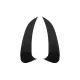 Rear Bumper Side Fins Flaps suitable for Mercedes C Class W206 Sport Line (2021-Up) Piano Black