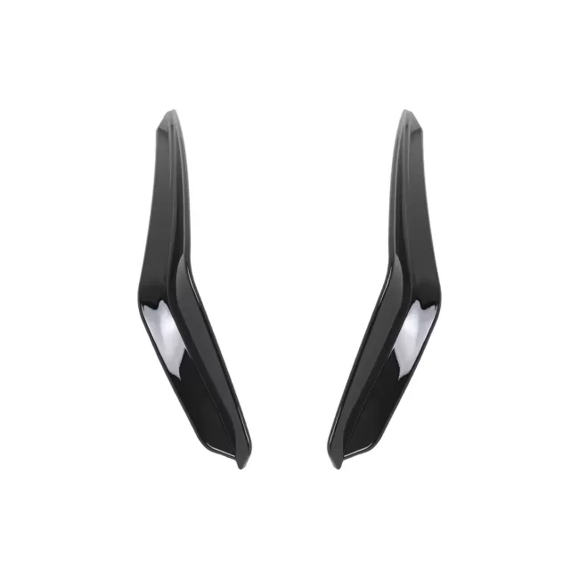 Front Bumper Side Fins Flaps suitable for VW Golf 8 Mk8 MQB GTI / R-Line (2020-Up) Piano Black