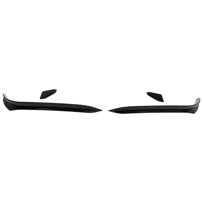 Front Bumper Side Fins Flaps suitable for VW Golf 7.5 GTI 5G Hatchback (2017-2020) Piano Black