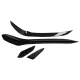 Front Bumper Side Fins Flaps suitable for VW Golf 7.5 GTI 5G Hatchback (2017-2020) Piano Black