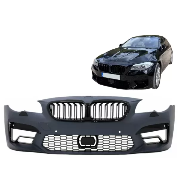 Front Bumper with Central Grilles suitable for BMW 5 Series F10 F11 (2011-2017) M5 2020 Style
