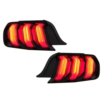 Full LED Taillights suitable for Ford Mustang VI S550 (2015-2019) Red with Dynamic Sequential Turning Lights