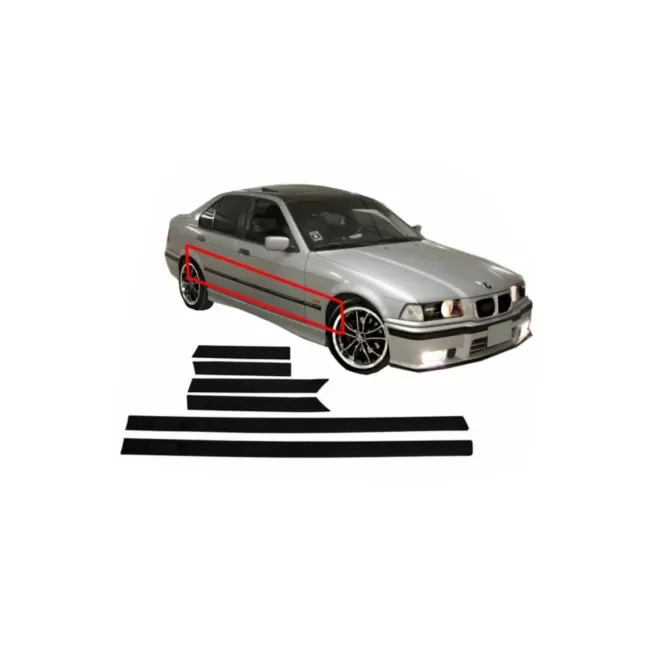 Door Moldings Strips suitable for BMW E36 3 Series Limousine Touring (1991-1998) Sport M3 Design