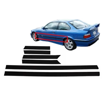 Door Moldings Strips suitable for BMW E36 3 Series Coupe Cabrio (1992-1998) M3 Design