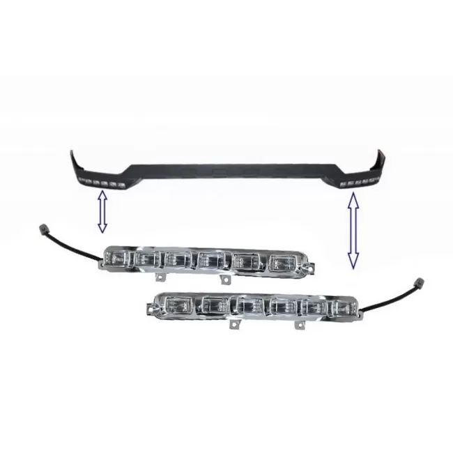 LED DRL for Front Bumper Spoiler Extension suitable for Mercedes G-Class W463 (1989-2017)