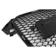 Badgeless Front Grille suitable for Audi A4 B8 Facelift (2012-2015) RS Design Honeycomb Piano Black With PDC Covers