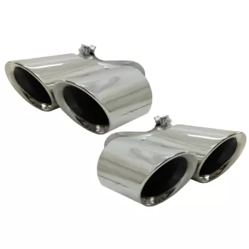 Exhaust Muffler Tips Quad suitable for Porsche Cayenne 9Y0 SUV 3.0 (2018-up) Upgrade to Cayenne S Chrome
