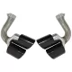 Exhaust Muffler Tips Quad suitable for Porsche Cayenne 9Y0 SUV 3.0 (2018-up) Upgrade to Cayenne S Black