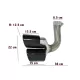 Exhaust Muffler Tips Quad suitable for Porsche Cayenne 9Y0 SUV 3.0 (2018-up) Upgrade to Cayenne S Black