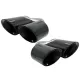 Exhaust Muffler Tips Quad suitable for Porsche Cayenne 9Y0 SUV 3.0 (2018-up) Upgrade to Cayenne S Black
