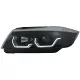 3D LED Angel Eyes Headlights suitable for BMW 3 Series E90 Limousine E91 Touring (03.2005-08.2008) LHD Black