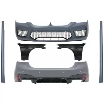 Complete Body Kit suitable for BMW 5 Series G30 (2017-2019) Limousine with Front Fenders Black M5 Design