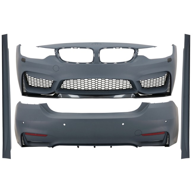 Complete Body Kit suitable for BMW 4 Series F32 Coupe F33 Cabrio (2013-2019) M4 Design with Exhaust Muffler Tips ACS Design