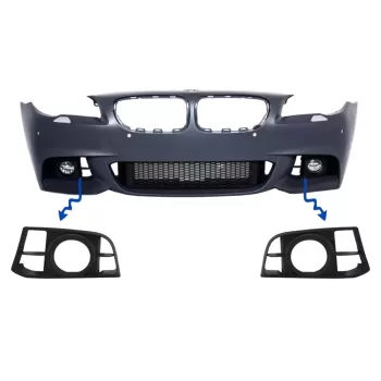 Fog Light Covers suitable for BMW 5 Series F10 F11 NON-LCI LCI (2010-2017) Bumper M-Technik LCI Design