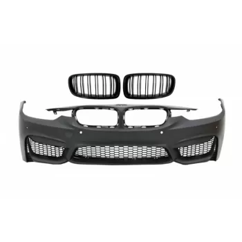 Front Bumper suitable for BMW 3 Series F30 F31 Non LCI & LCI (2011-2018) M3 Sport EVO Design with Kidney Grilles Double Stripe
