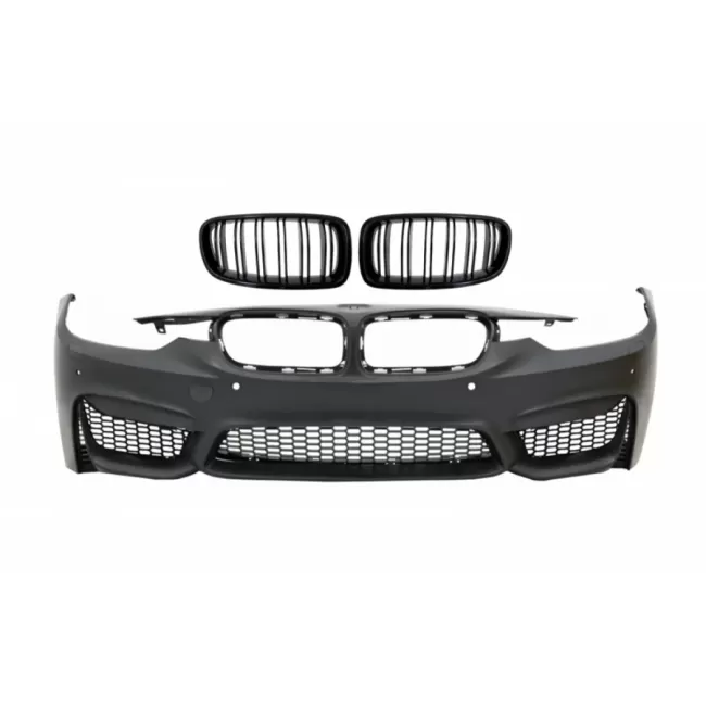 Front Bumper suitable for BMW 3 Series F30 F31 Non LCI & LCI (2011-2018) M3 Sport EVO Design with Kidney Grilles Double Stripe