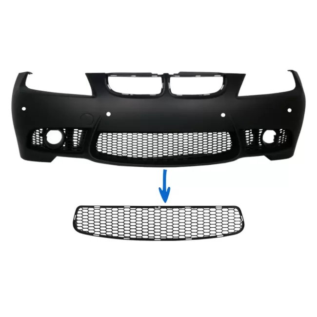 Front Bumper Middle Lower Grille suitable for BMW 3 series E90 E91 Pre-LCI (2004-2008) E92 E93 Pre-LCI (2006-2009) M3 Design
