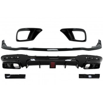 Body Kit Front Bumper Lip and Air Diffuser suitable for Mercedes S-Class W222 Facelift S65 S63 (07.2017-08.2020) Sedan