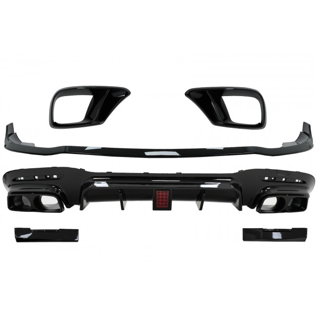 Body Kit Front Bumper Lip and Air Diffuser suitable for Mercedes S-Class W222 Facelift S65 S63 (07.2017-08.2020) Sedan