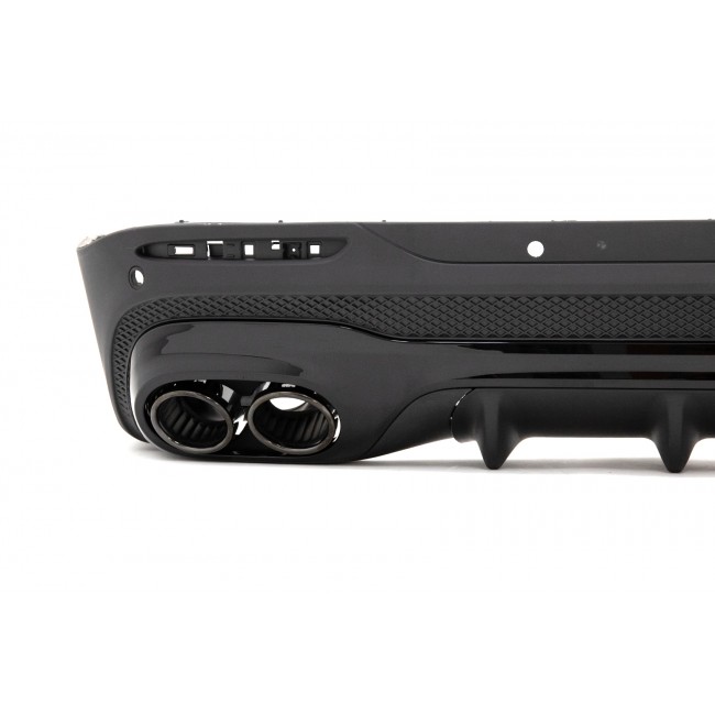Rear Diffuser with Black Exhaust Tips suitable for Mercedes GLB X247 SUV (2020-up) 45 S Design Night Package