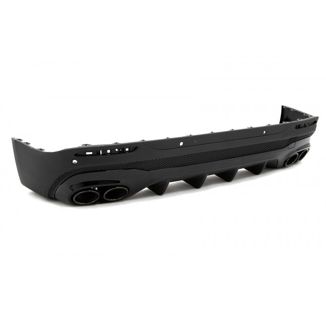 Rear Diffuser with Black Exhaust Tips suitable for Mercedes GLB X247 SUV (2020-up) 45 S Design Night Package