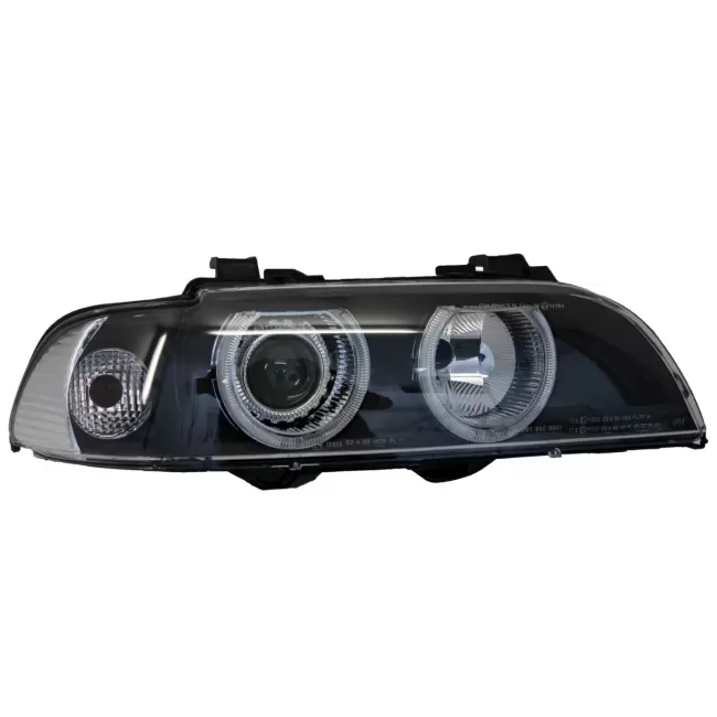 Angel Eyes Headlights suitable for BMW 5 Series E39 (1996-2003) Facelift Design Black Chrom Edition