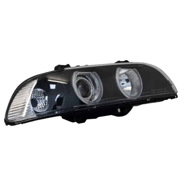 Angel Eyes Headlights suitable for BMW 5 Series E39 (1996-2003) Facelift Design Black Chrom Edition