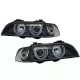 Angel Eyes Headlights suitable for BMW 5 Series E39 (1996-2003) Facelift Design Black Chrom Edition