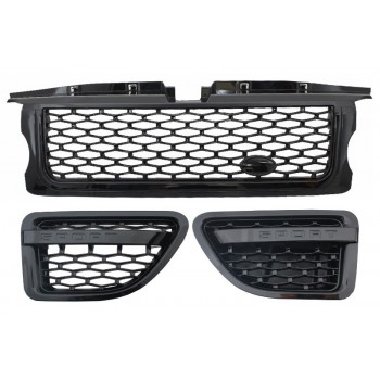 Central Grille and Side Vents Assembly suitable for Land Rover Range Rover Sport (2005-2008) L320 Autobiography Look All Black Edition