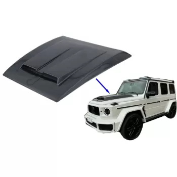 Hood Scoop Bonnet suitable for Mercedes W463 G-Class (1989-2018) Real Carbon
